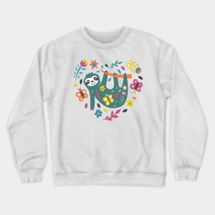 Colourful Sloth Crewneck Sweatshirt